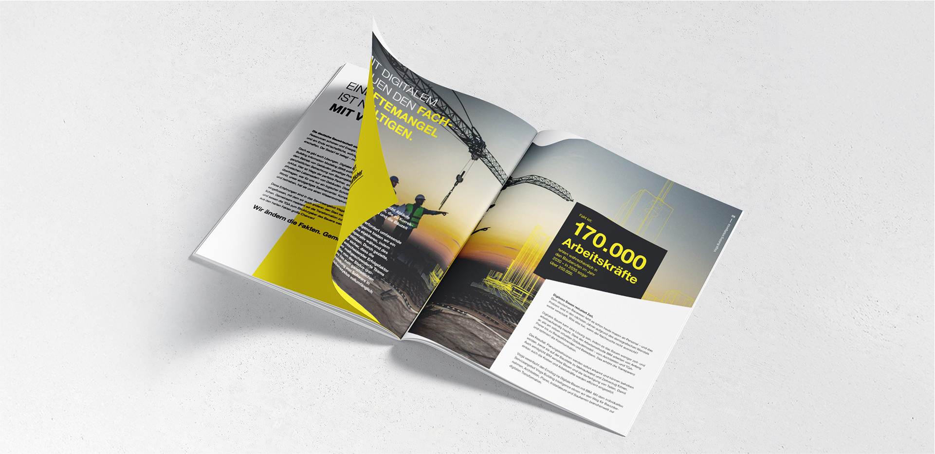 Viega magazine on a light grey background.