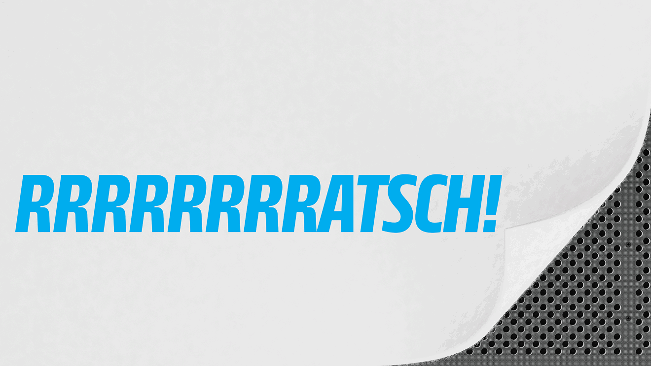 RRRRRRRRATSCH! text on peeling white paper.